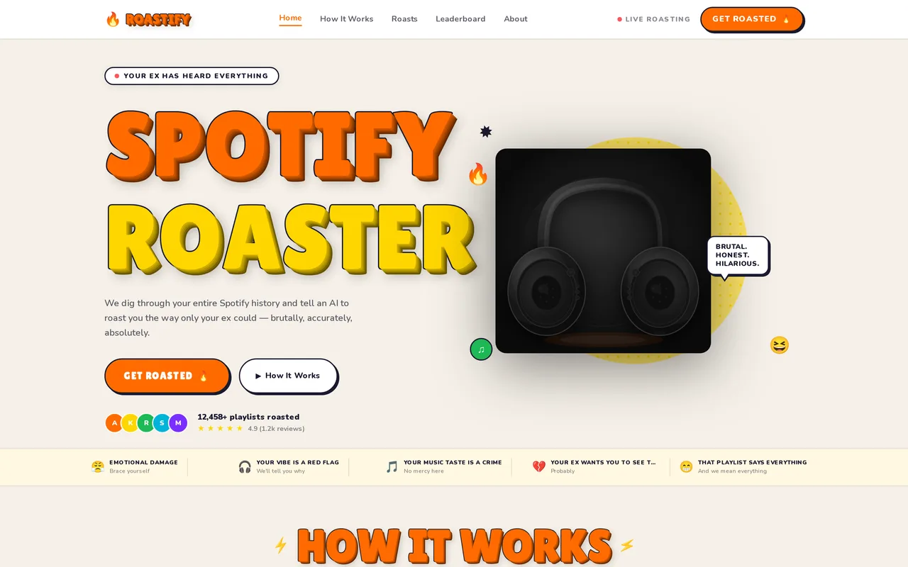 Roastify preview